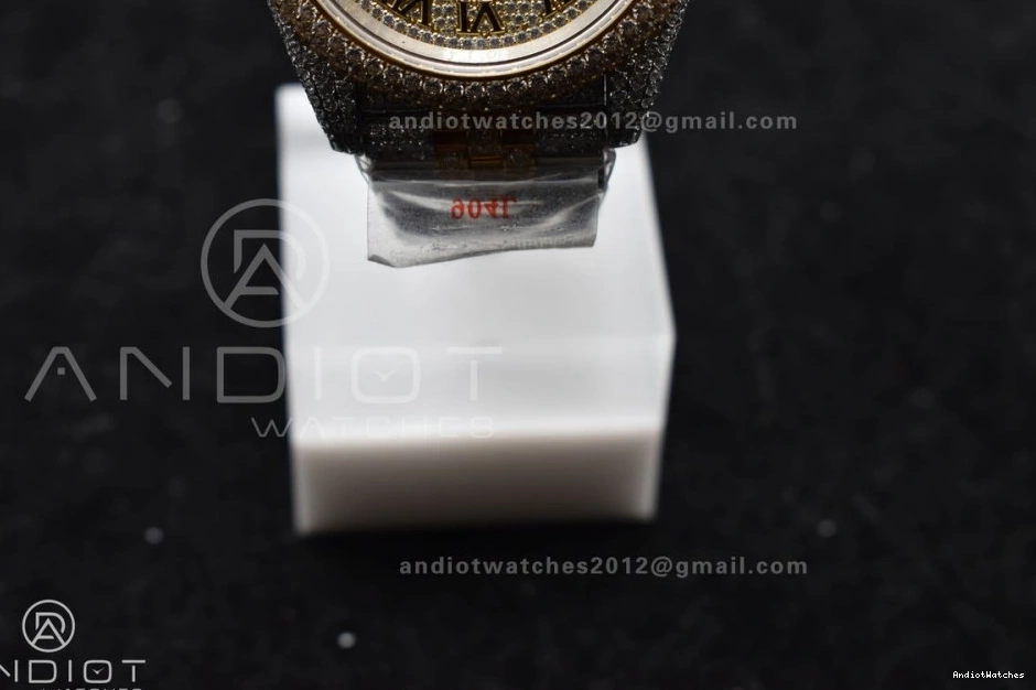 Roman Best DateJust Diamond Tone 41mm 2 Dial Gold Yellow Version 1196 Flexible TWD 0923
